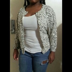 Leopard print cardigan
