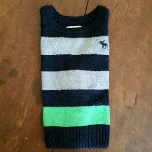 Abercrombie & Fitch Gray/Navy/Green Stripe Sweater