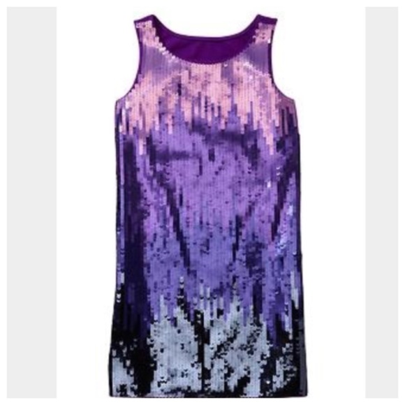 💜Gap Purple ombré Sequin dress 💜