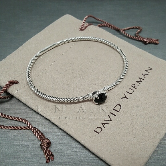 David Yurman 3mm Chatelaine Bracelet  Black Onyx - Picture 2 of 4