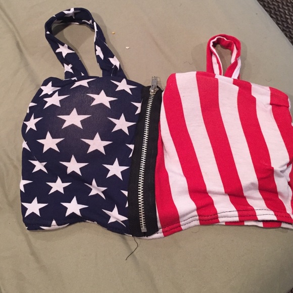 American flag crop top