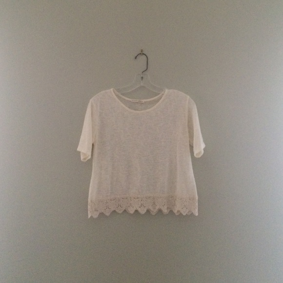 Lace cream blouse