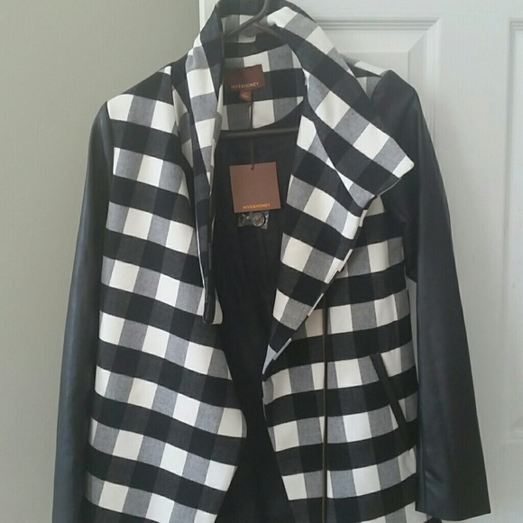 Hive and Honey plaid checked jacket