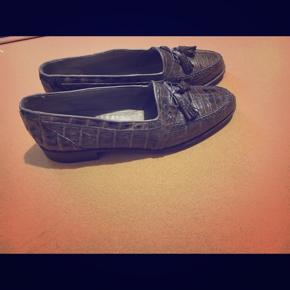 Crocodile skin dress shoes