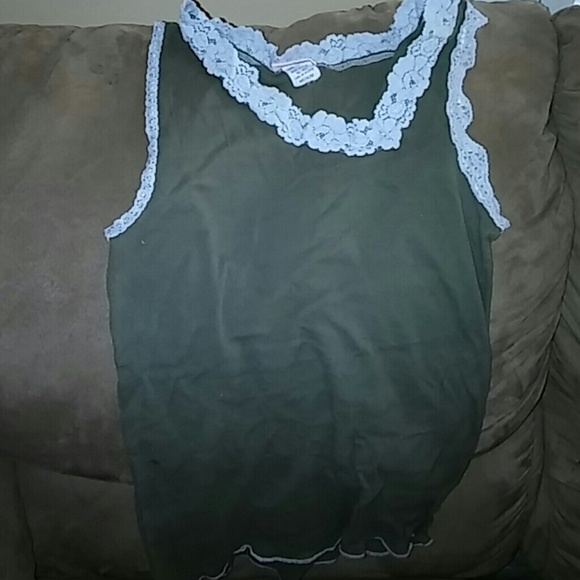 green lace tight tank