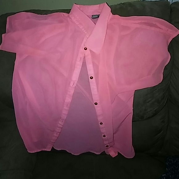 NEON pink blouse