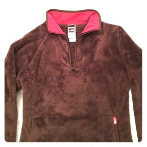 Brown North Face Fleece Pullover
