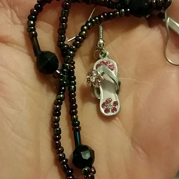 DONATED * Pink & Purple Earring Set - Picture 4 of 4