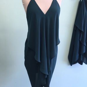 Deep teal cocktail dress