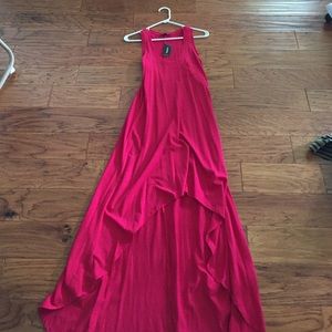 Express hi-low tee shirt style dress- magenta- NWT