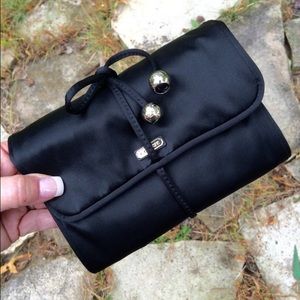 Coach satin jewelry roll travel case