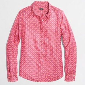 J. Crew Silk/Cotton Printed Popover