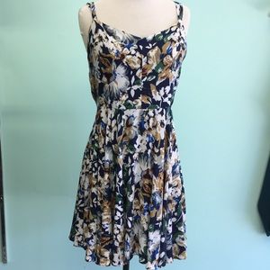 Floral strappy back dress