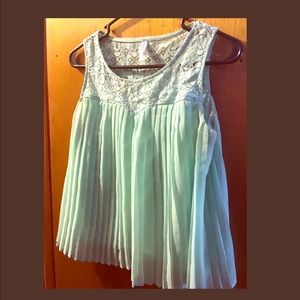 Lacey blue tank top