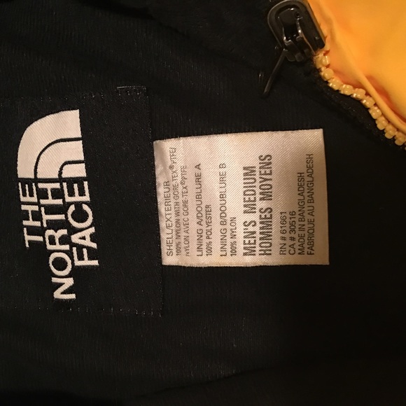 Mens Medium yellow North Face Jacket - Picture 2 of 4