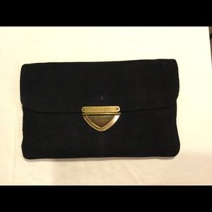 Forever 21 Clutch Faux Suede Black