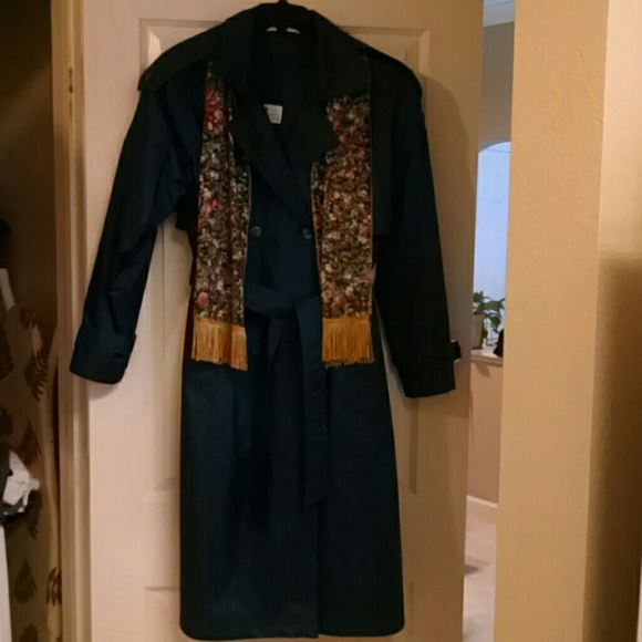 Double breasted long trench coat
