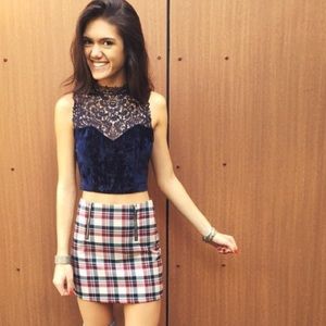 LF plaid skirt