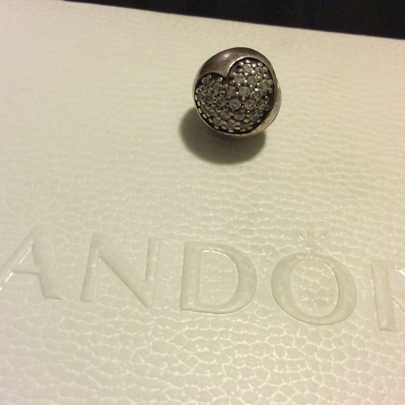 Pandora Pave Heart Clip