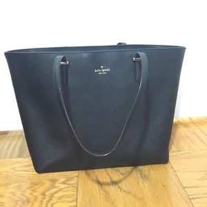 Kate Spade large black leather bag
