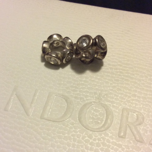 ❤BIG SALE❤RARE set of Pandora spacers silver CZ