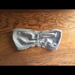 Victoria's Secret PINK gray lace bandeau bra xs