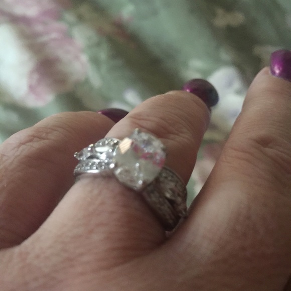 Sterling Silver Cubic Zirconia Engagement ring