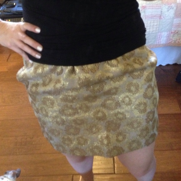 J. crew metallic mini skirt, size 00