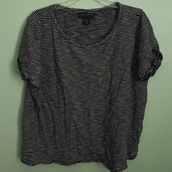 Forever 21 Plus Striped tee