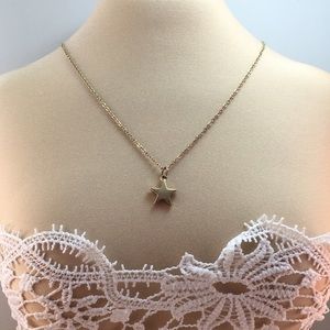 gold plated star charm necklace