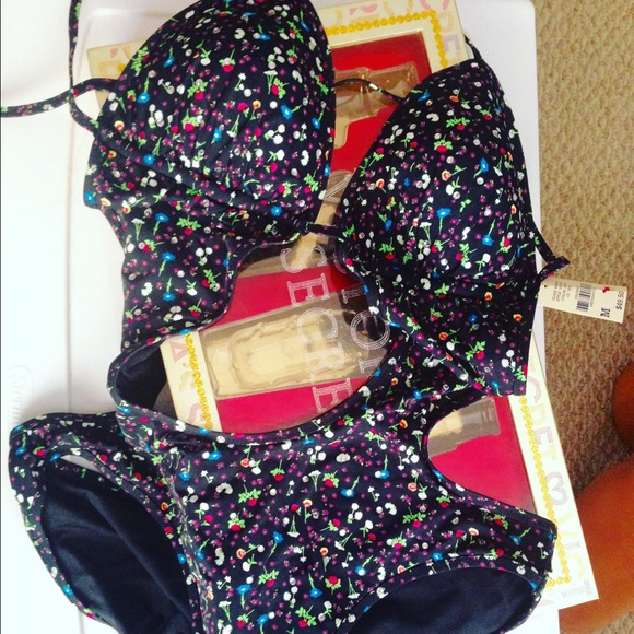 Brand new VS Swimsuit floral clear rhinestones.