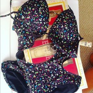 Brand new VS Swimsuit floral clear rhinestones.