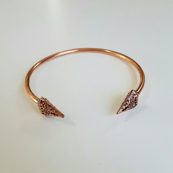 Copper Arrow Head Adjustable  Bangle Bracelet - Picture 3 of 3