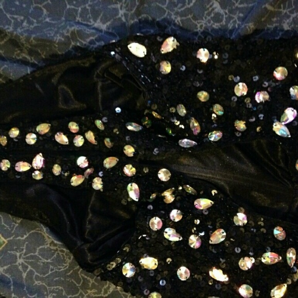 Black two piece prom dress - Picture 2 of 2