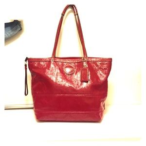 Red coach purse