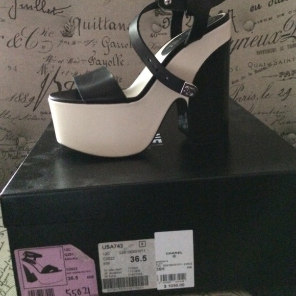 Chanel* Black* White* Platform - Picture 4 of 4