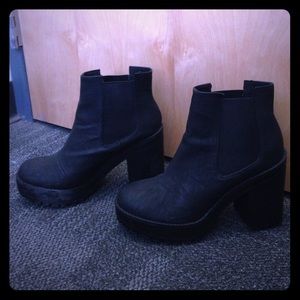 Black combat boot heels