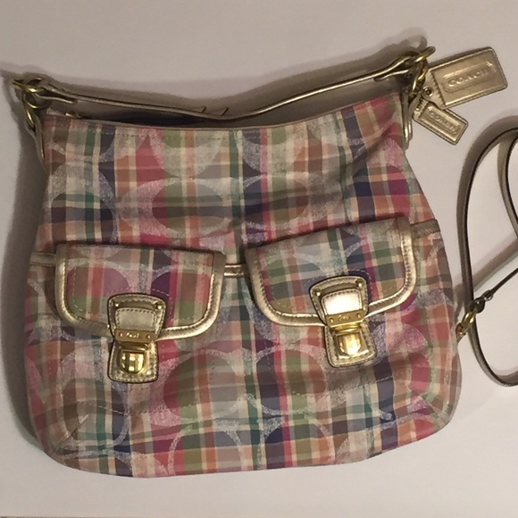Coach Handbags - Plaid Coach purse.