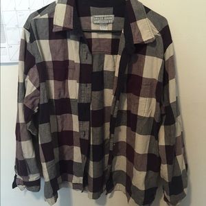 Button down plaid dress barn shirt