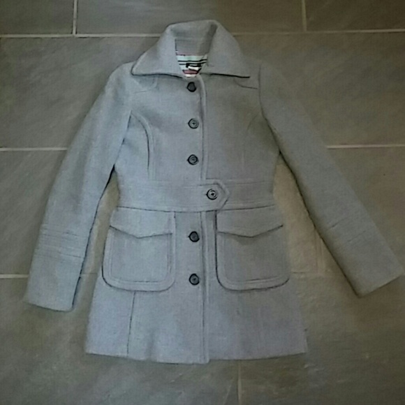 J.Crew Gray Wool Peacoat. Size 0