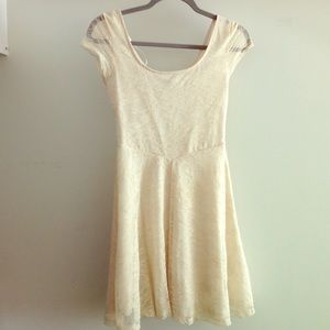 White/cream lace baby doll dress