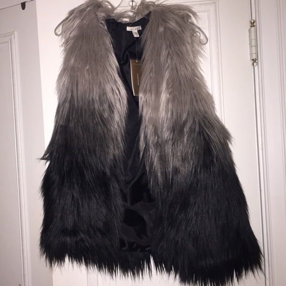 Ombré fur vest!!