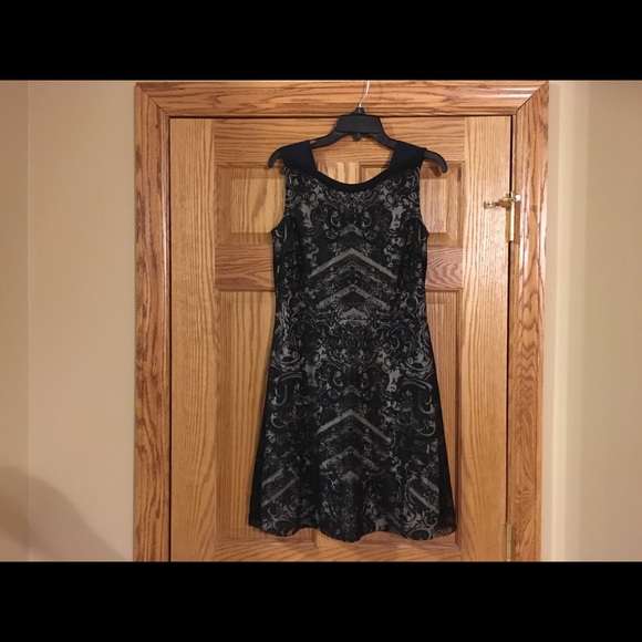 Nude/black lace Kenneth Cole dress