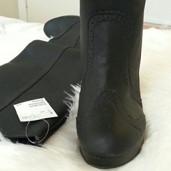 NWT Black H&M Knee High Boots - Picture 3 of 4