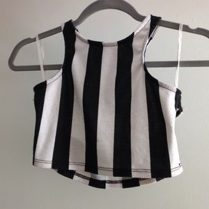 Striped tank crop top