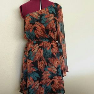 Feather Print Dress