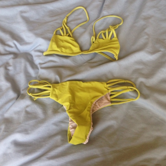 Acacia lime green swim suit