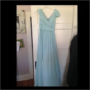 Long formal baby blue dress