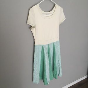 Modcloth Gilli Green and Ivory Dress