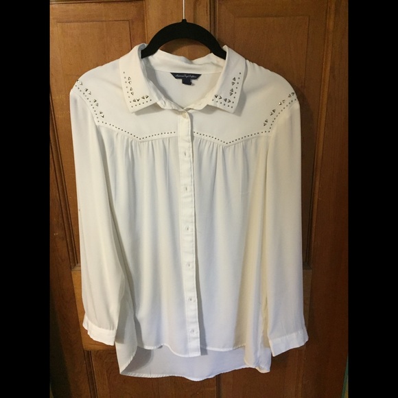 American Eagle Studded Collar Blouse